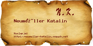 Neumüller Katalin névjegykártya